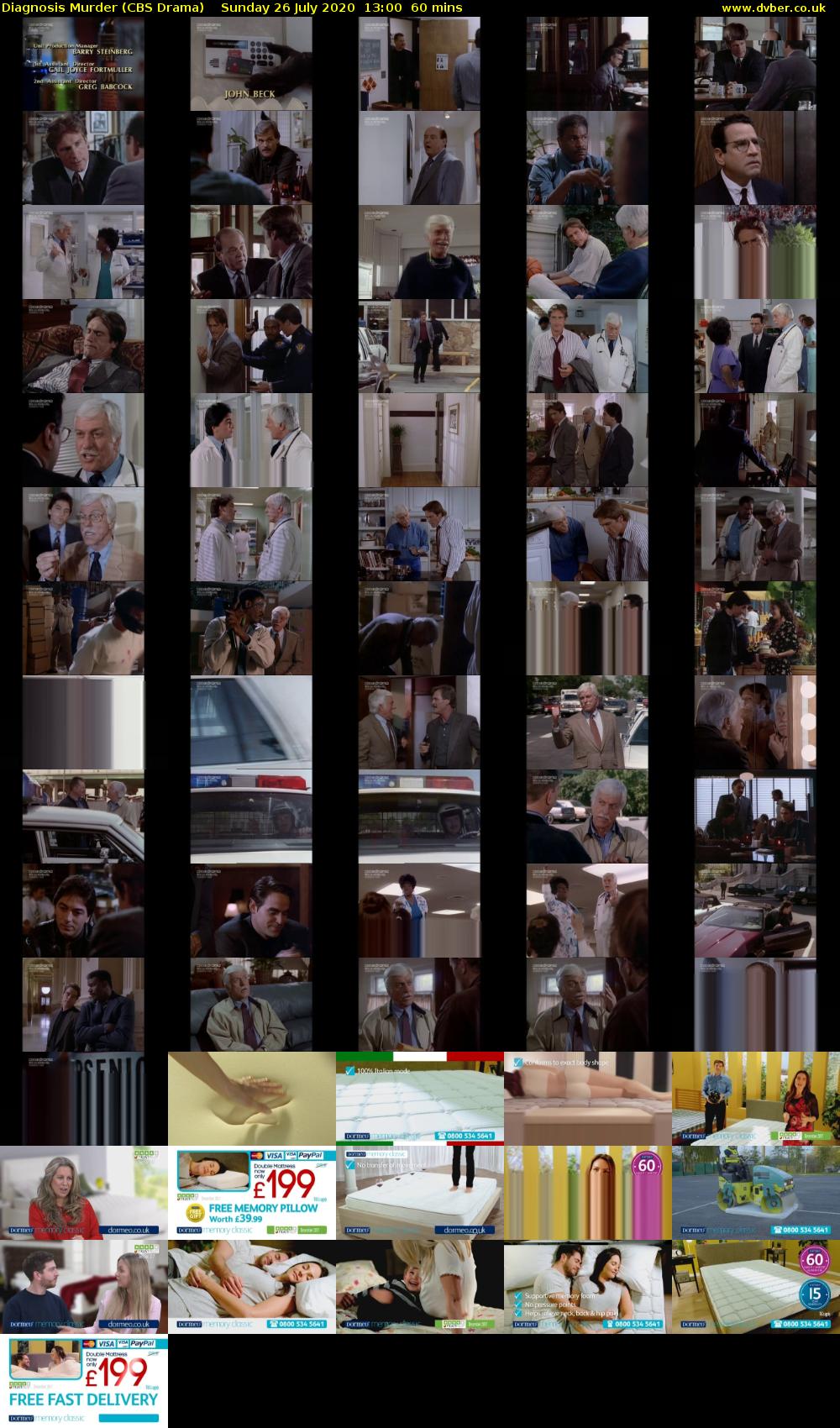 Diagnosis Murder (CBS Drama) Sunday 26 July 2020 13:00 - 14:00