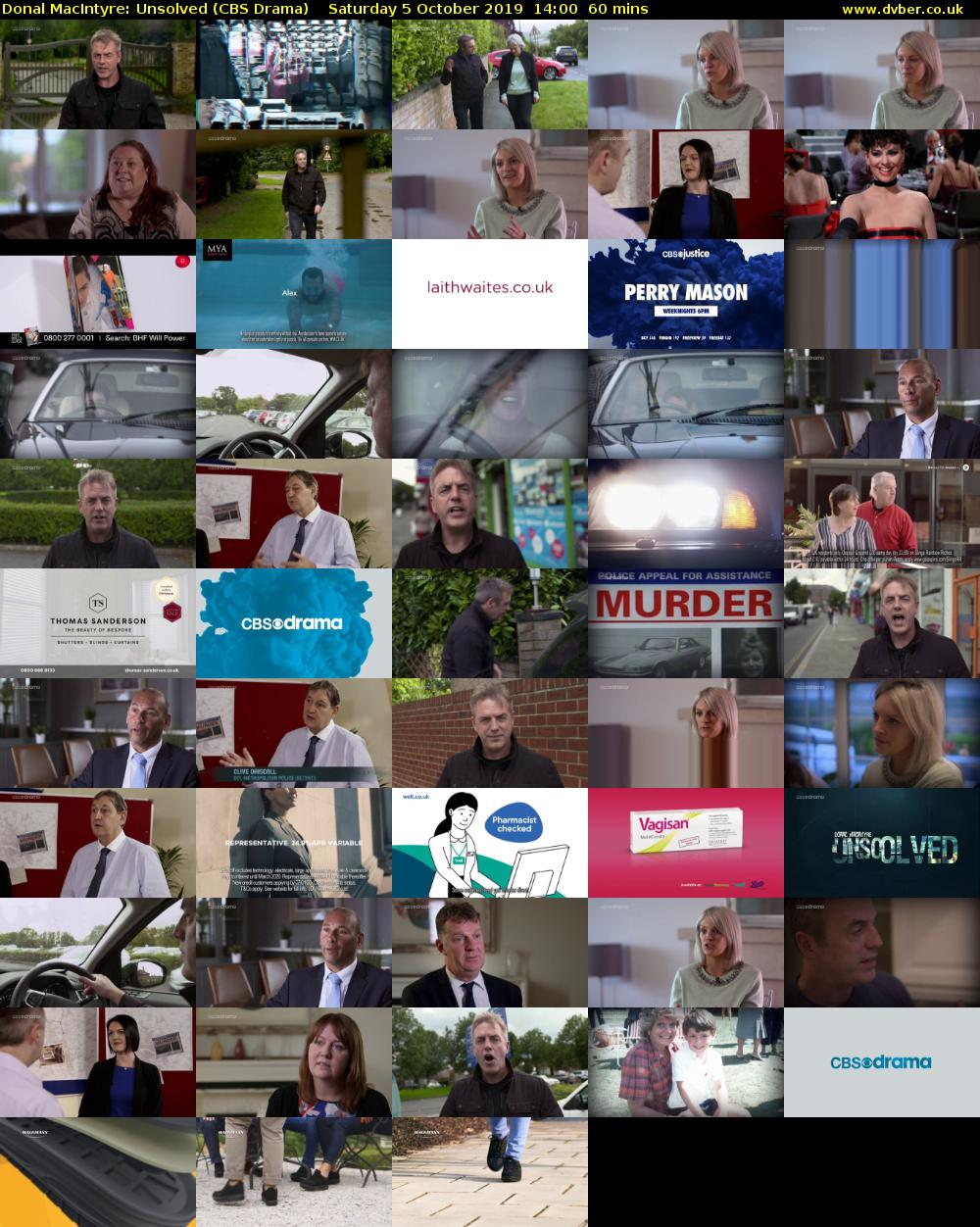 Donal MacIntyre: Unsolved (CBS Drama) Saturday 5 October 2019 14:00 - 15:00