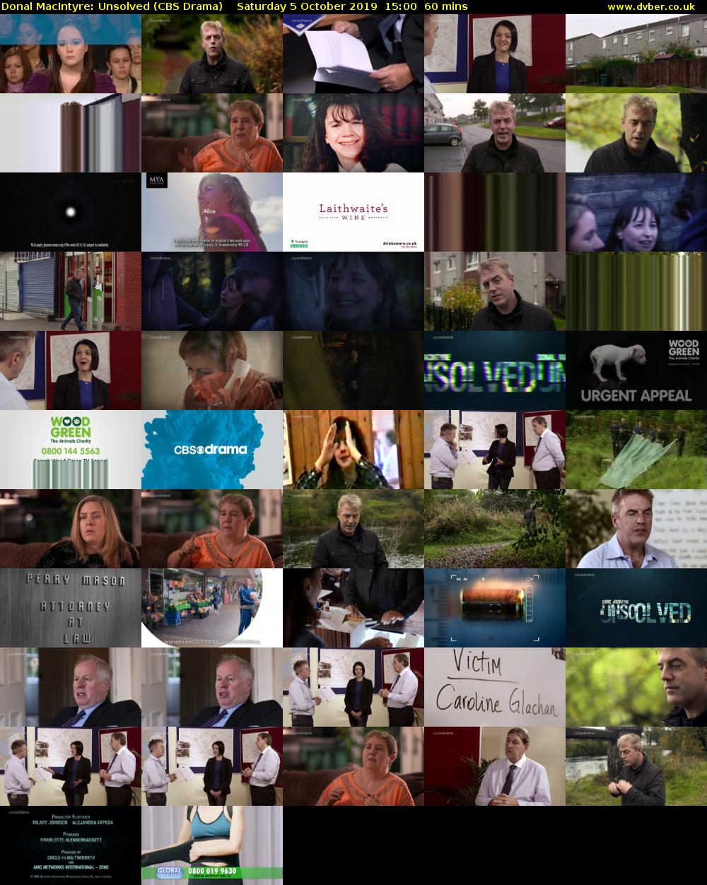 Donal MacIntyre: Unsolved (CBS Drama) Saturday 5 October 2019 15:00 - 16:00