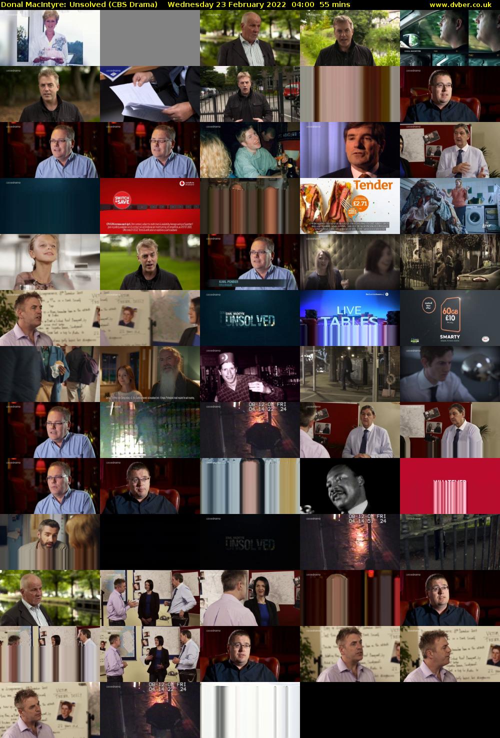 Donal MacIntyre: Unsolved (CBS Drama) Wednesday 23 February 2022 04:00 - 04:55