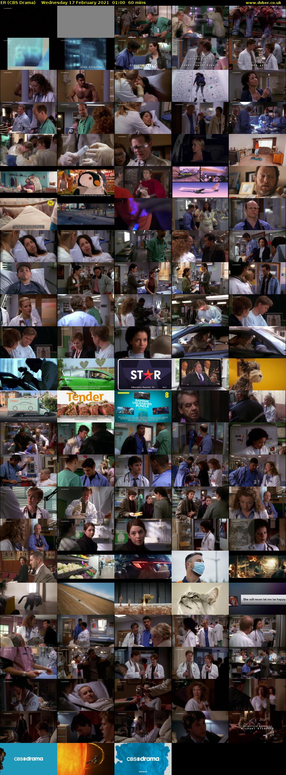 ER (CBS Drama) Wednesday 17 February 2021 01:00 - 02:00