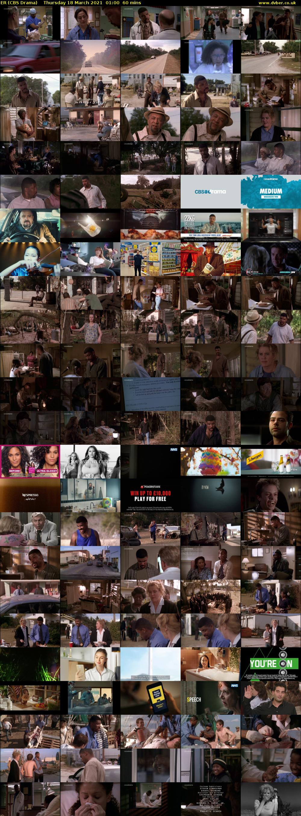 ER (CBS Drama) Thursday 18 March 2021 01:00 - 02:00
