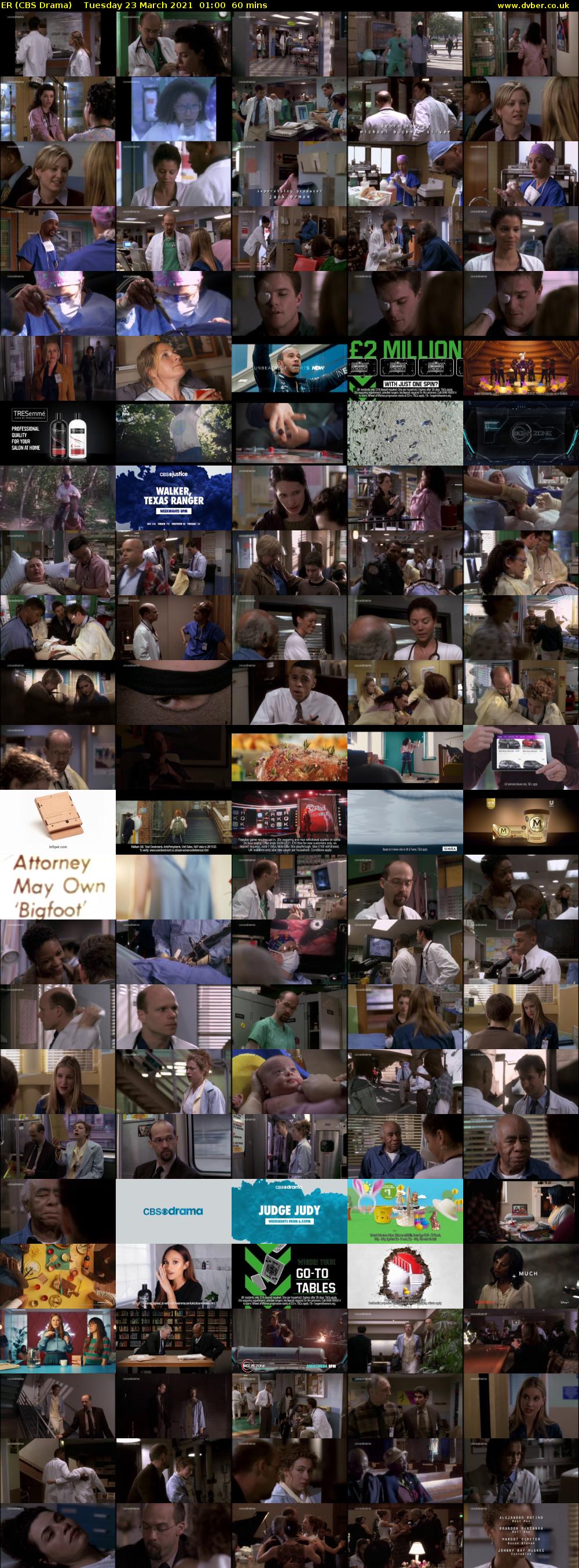 ER (CBS Drama) Tuesday 23 March 2021 01:00 - 02:00