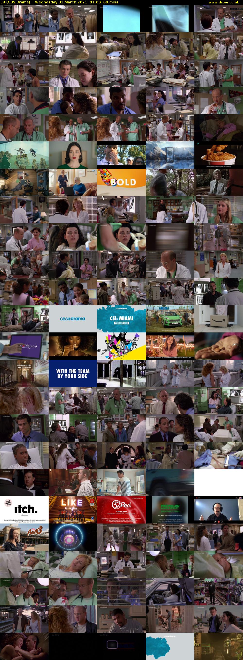 ER (CBS Drama) Wednesday 31 March 2021 01:00 - 02:00