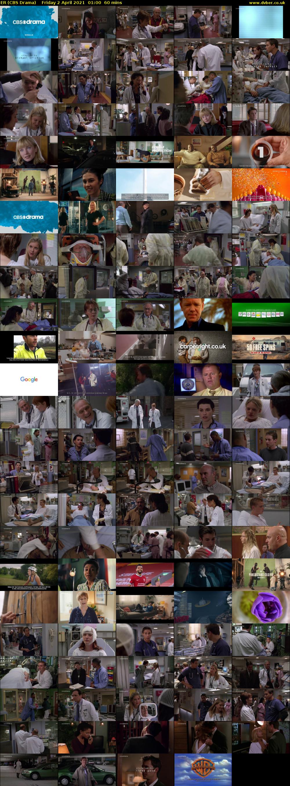ER (CBS Drama) Friday 2 April 2021 01:00 - 02:00