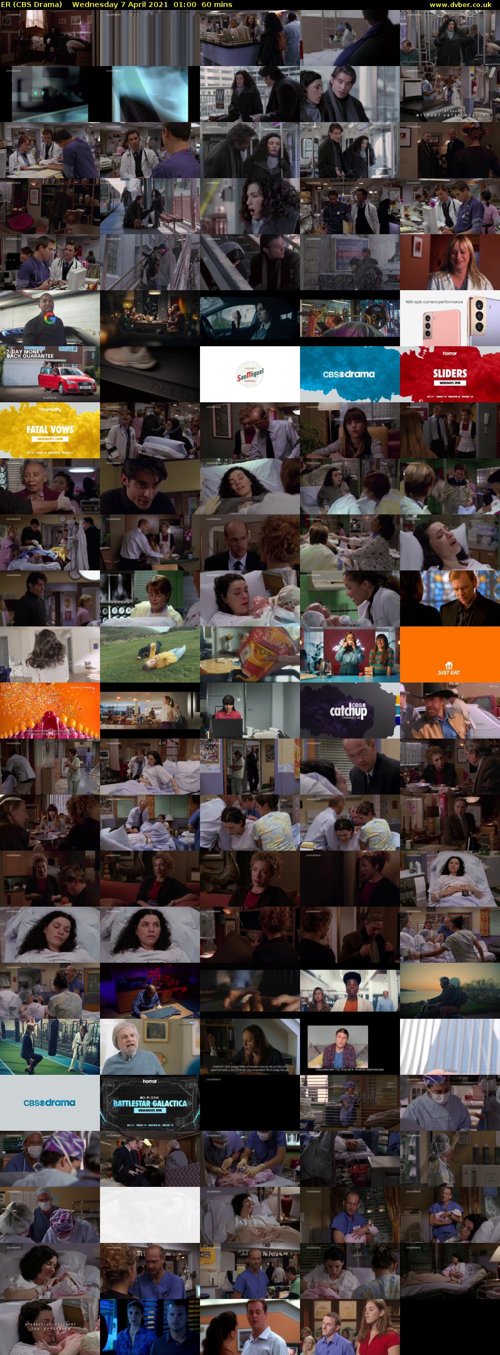 ER (CBS Drama) Wednesday 7 April 2021 01:00 - 02:00