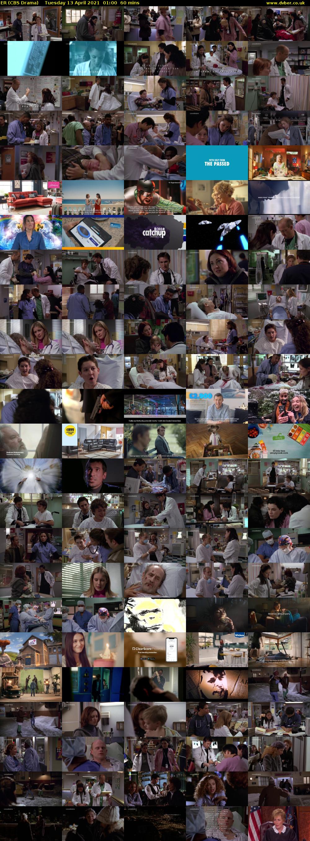 ER (CBS Drama) Tuesday 13 April 2021 01:00 - 02:00