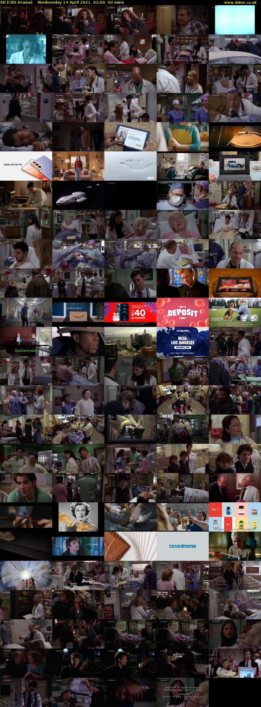 ER (CBS Drama) Wednesday 14 April 2021 01:00 - 02:00