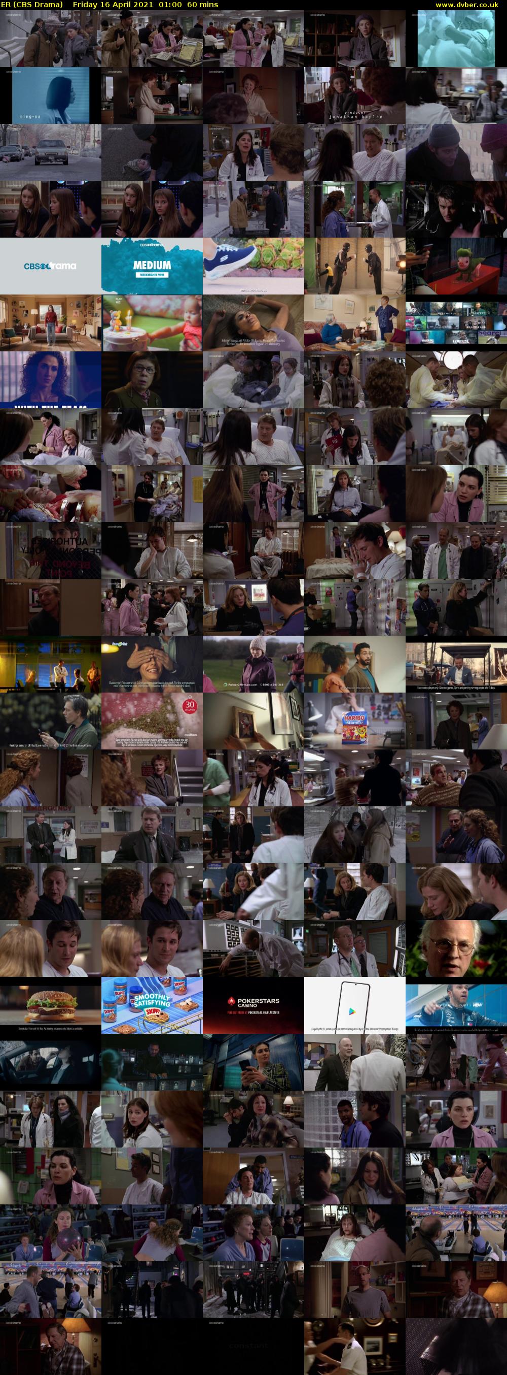 ER (CBS Drama) Friday 16 April 2021 01:00 - 02:00