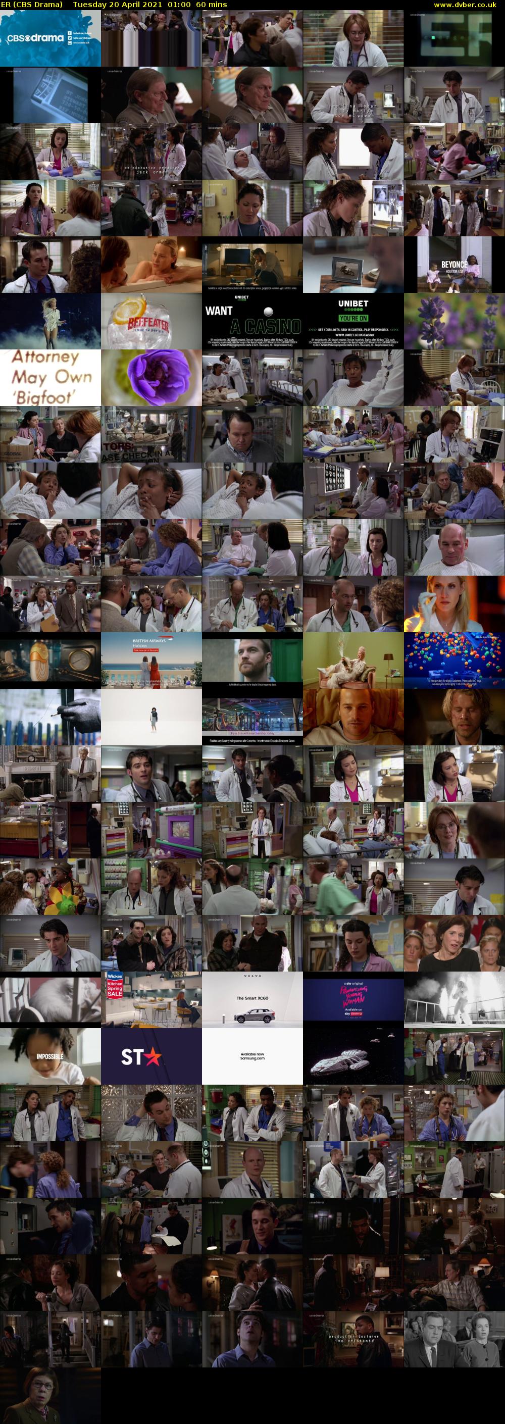 ER (CBS Drama) Tuesday 20 April 2021 01:00 - 02:00