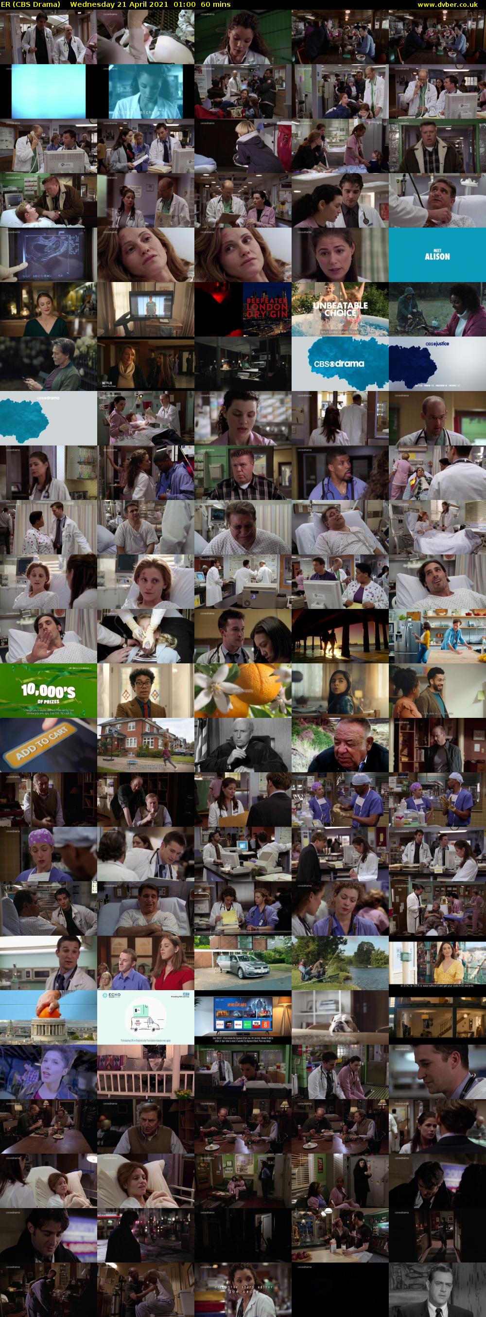ER (CBS Drama) Wednesday 21 April 2021 01:00 - 02:00