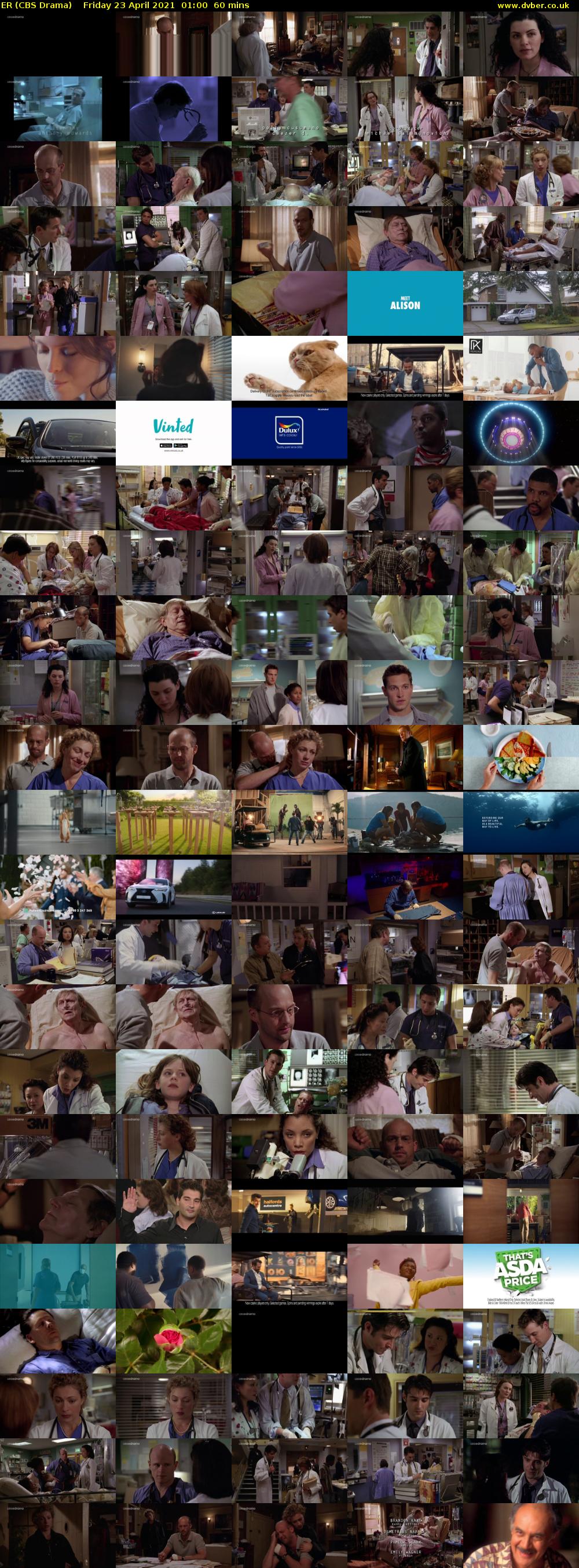 ER (CBS Drama) Friday 23 April 2021 01:00 - 02:00