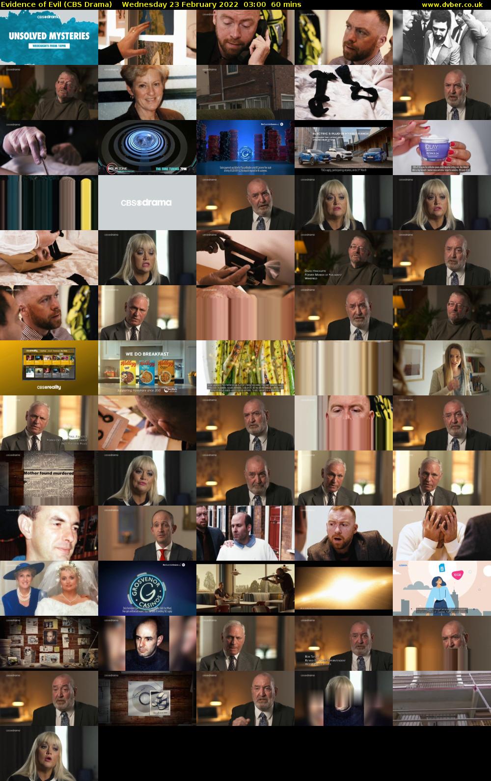 Evidence of Evil (CBS Drama) Wednesday 23 February 2022 03:00 - 04:00