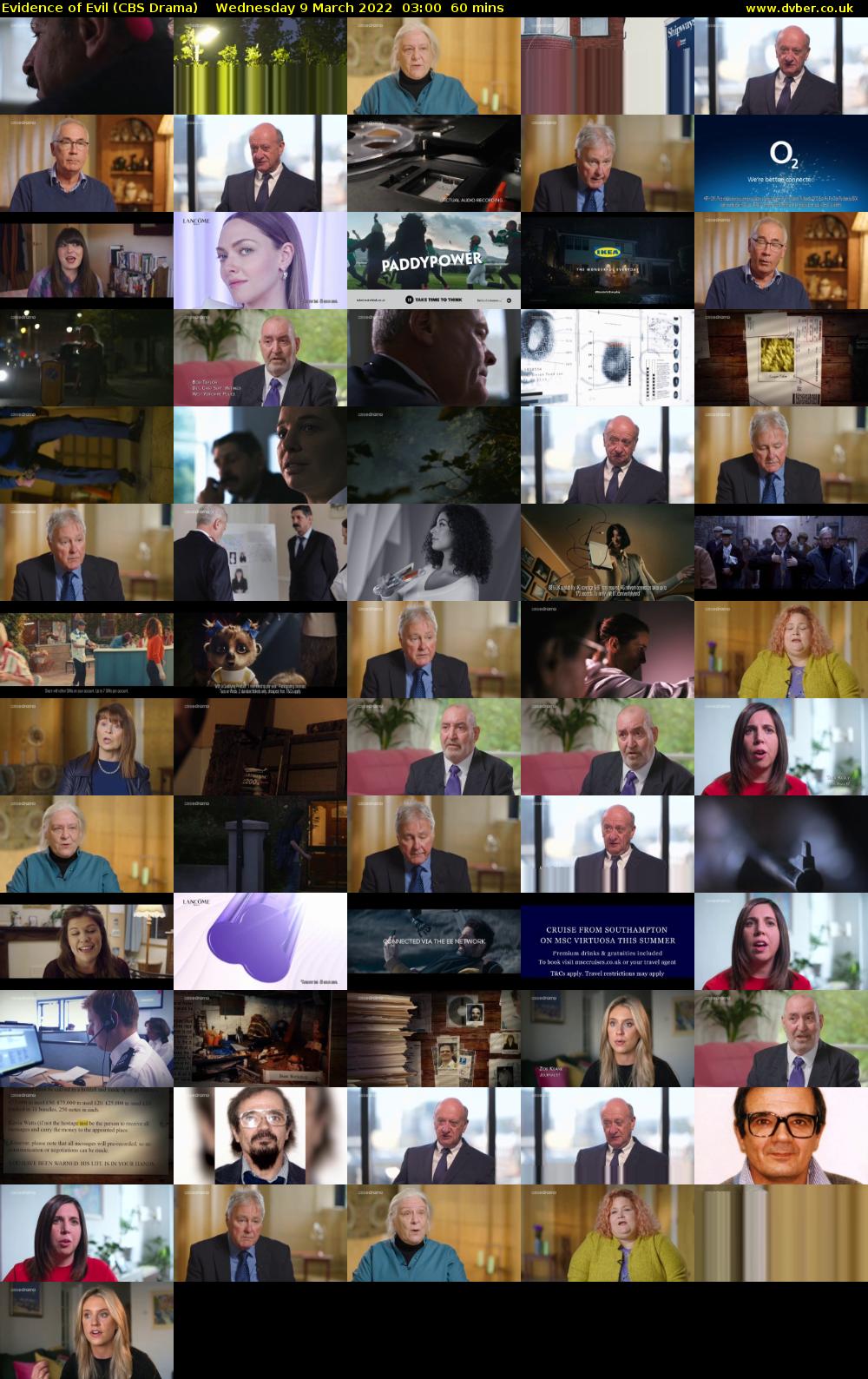 Evidence of Evil (CBS Drama) Wednesday 9 March 2022 03:00 - 04:00