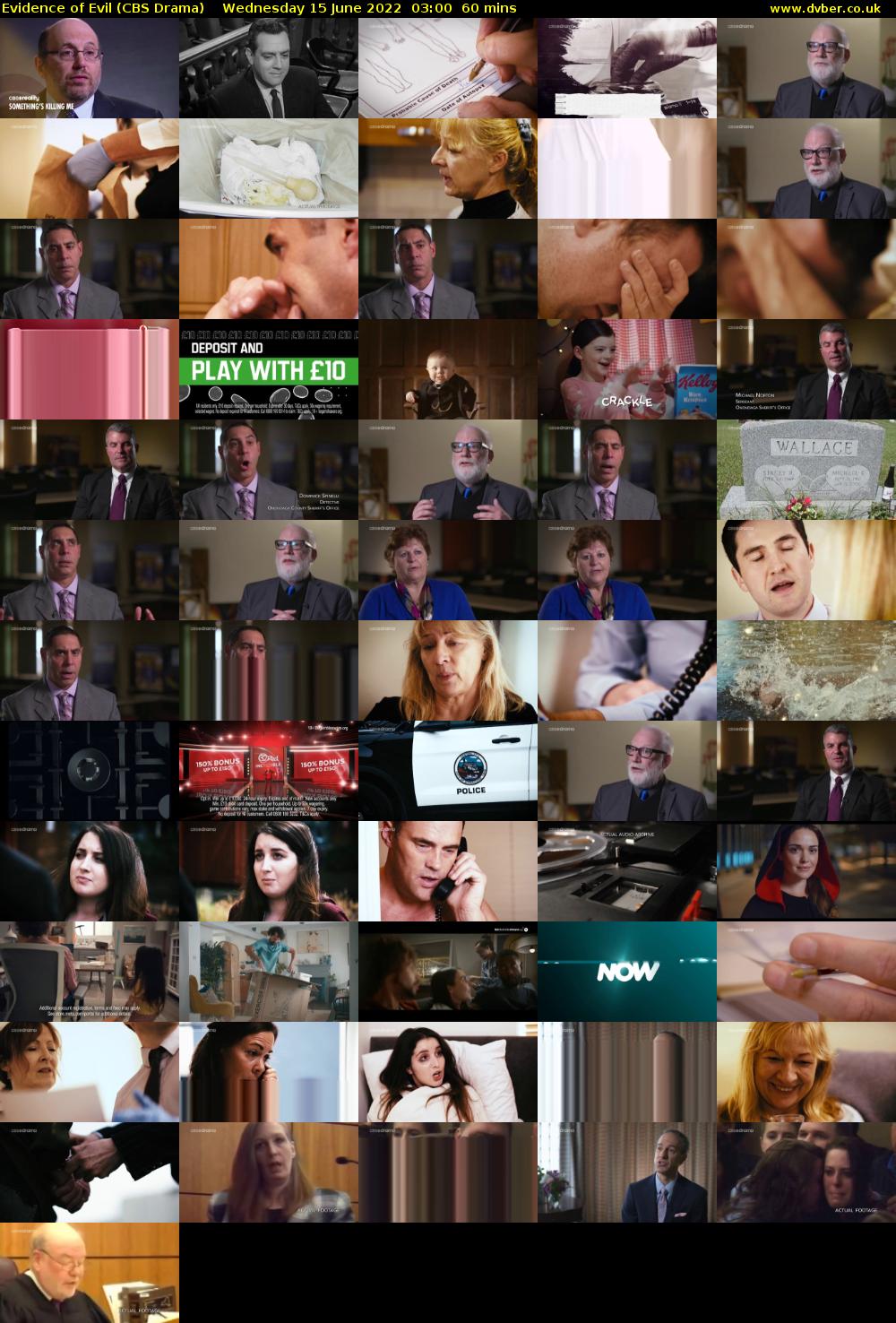 Evidence of Evil (CBS Drama) Wednesday 15 June 2022 03:00 - 04:00