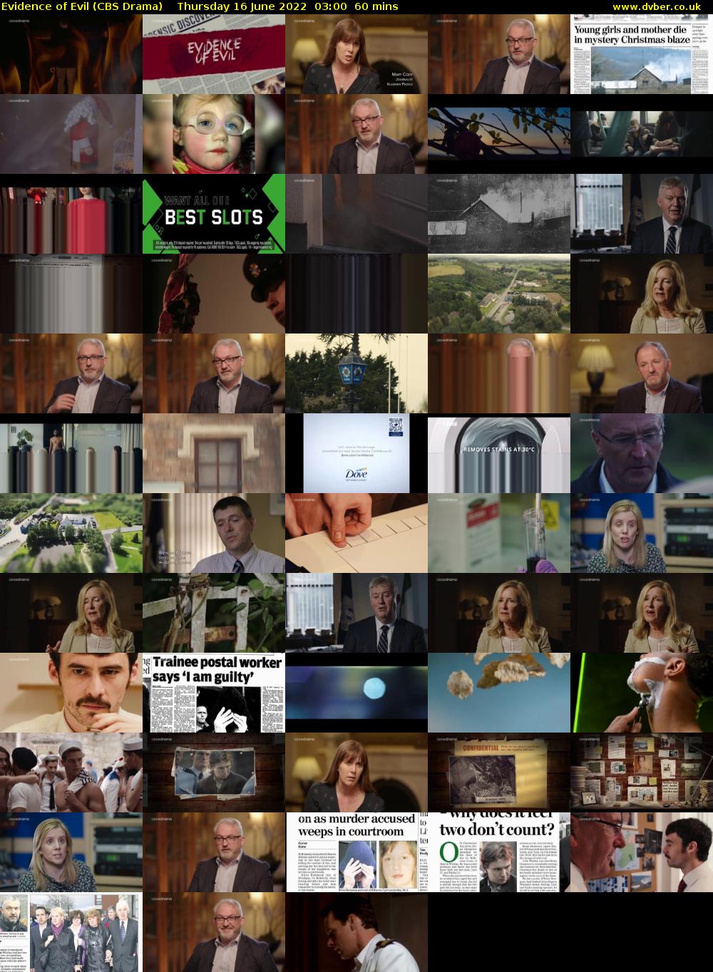 Evidence of Evil (CBS Drama) Thursday 16 June 2022 03:00 - 04:00