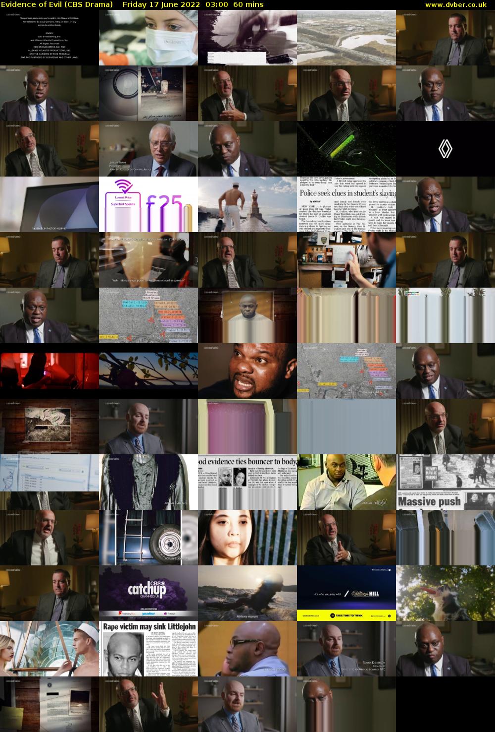 Evidence of Evil (CBS Drama) Friday 17 June 2022 03:00 - 04:00