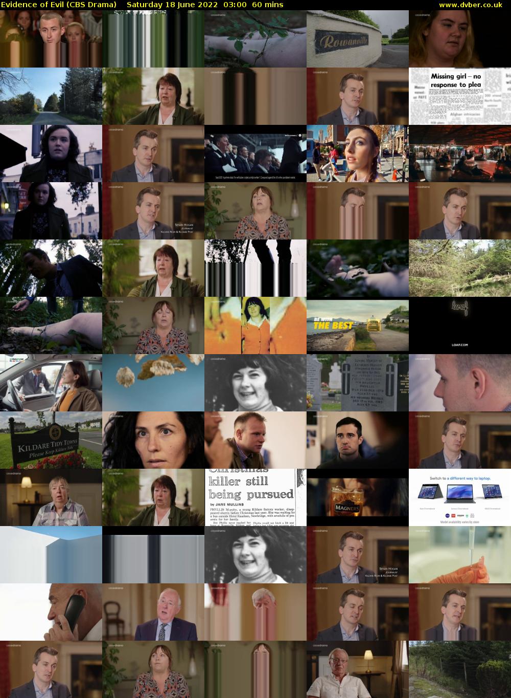 Evidence of Evil (CBS Drama) Saturday 18 June 2022 03:00 - 04:00