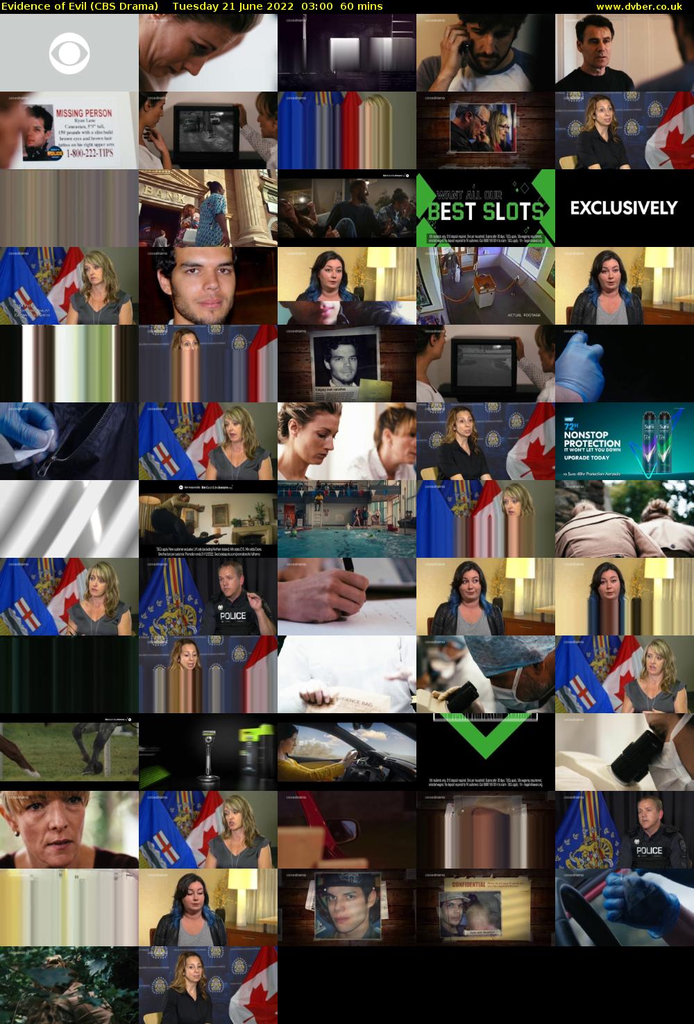 Evidence of Evil (CBS Drama) Tuesday 21 June 2022 03:00 - 04:00