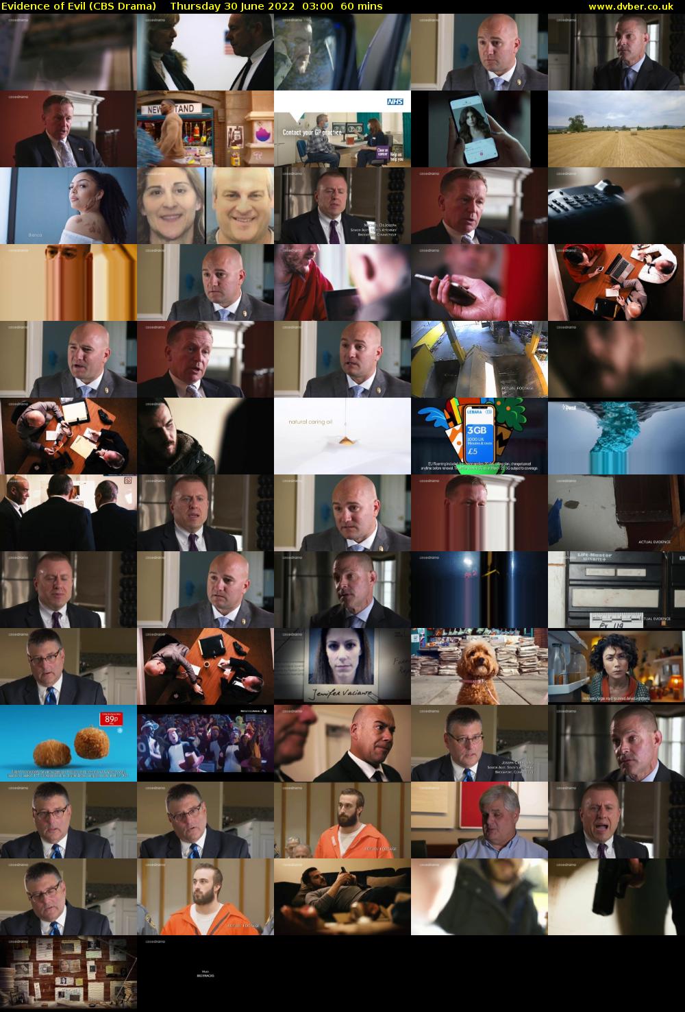 Evidence of Evil (CBS Drama) Thursday 30 June 2022 03:00 - 04:00