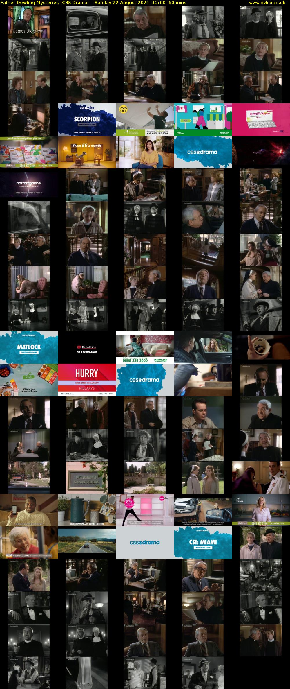 Father Dowling Mysteries (CBS Drama) Sunday 22 August 2021 12:00 - 13:00