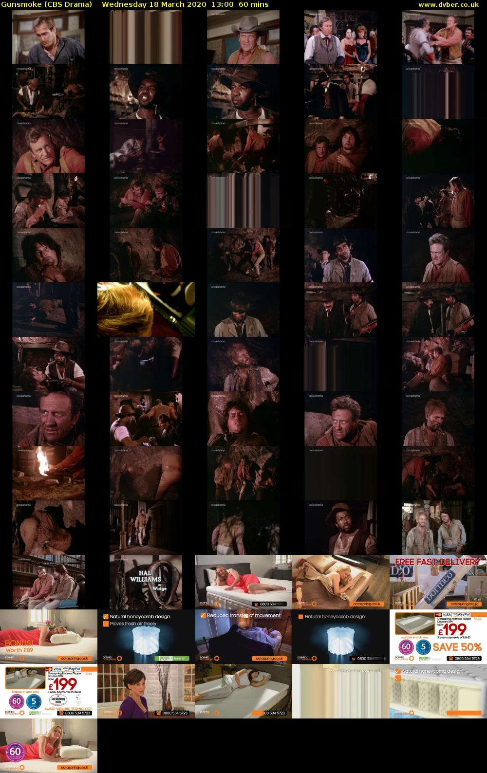 Gunsmoke (CBS Drama) Wednesday 18 March 2020 13:00 - 14:00