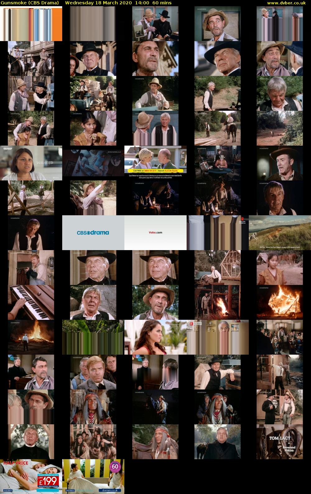 Gunsmoke (CBS Drama) Wednesday 18 March 2020 14:00 - 15:00