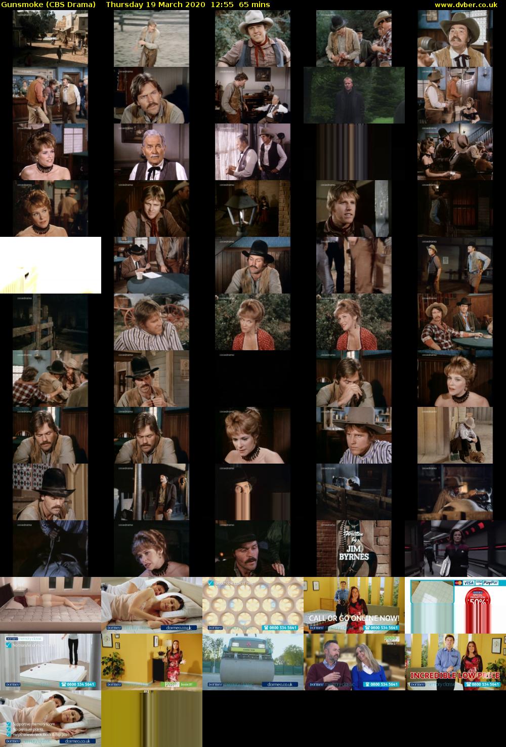 Gunsmoke (CBS Drama) Thursday 19 March 2020 12:55 - 14:00