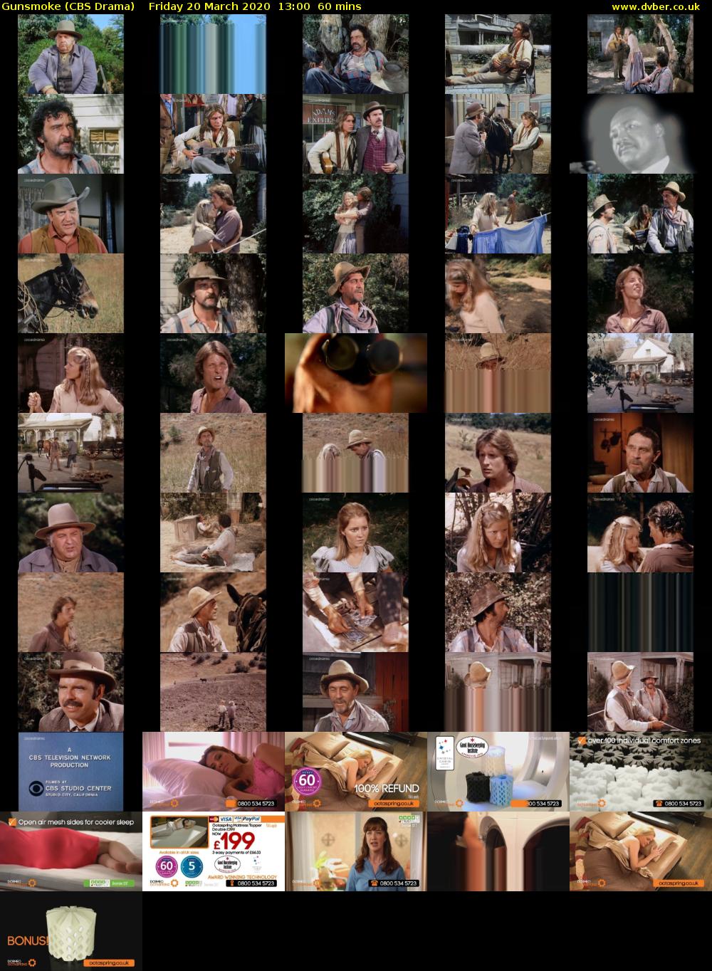 Gunsmoke (CBS Drama) Friday 20 March 2020 13:00 - 14:00