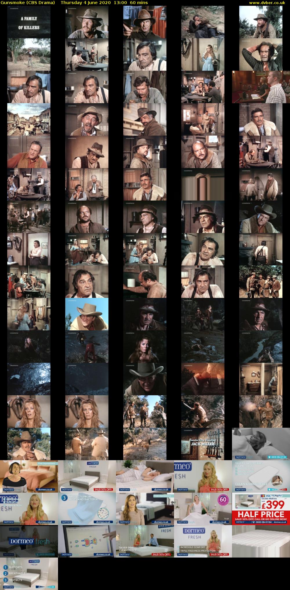 Gunsmoke (CBS Drama) Thursday 4 June 2020 13:00 - 14:00