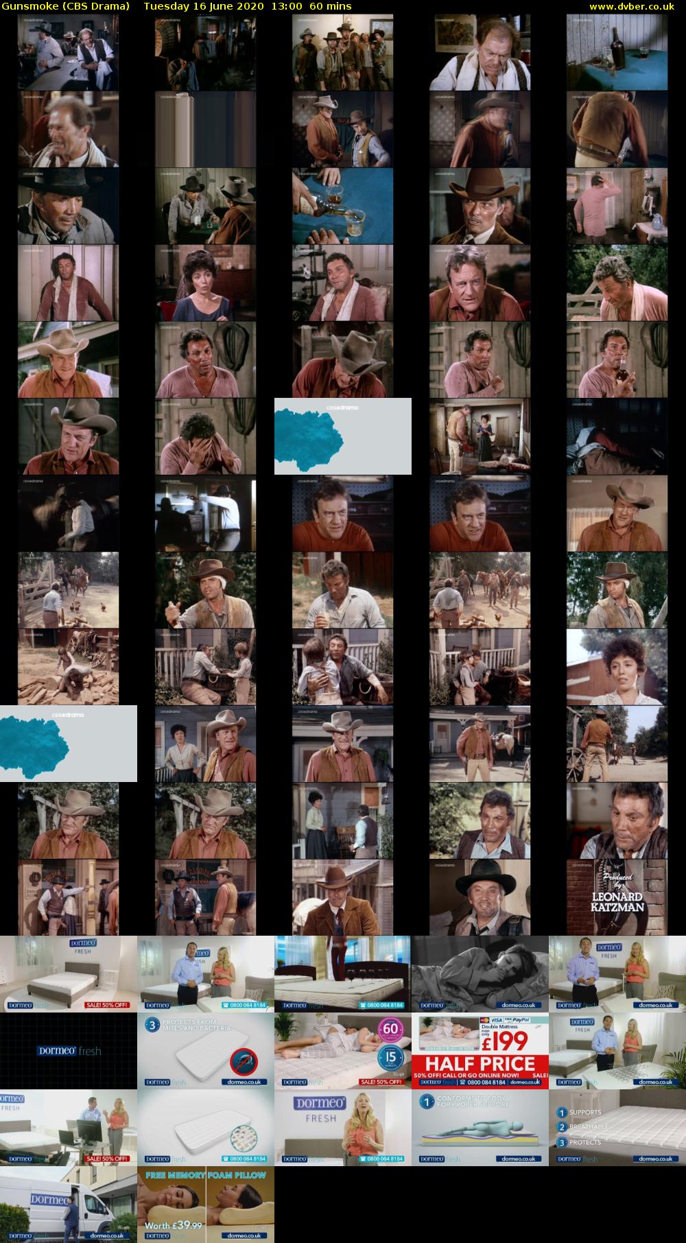 Gunsmoke (CBS Drama) Tuesday 16 June 2020 13:00 - 14:00