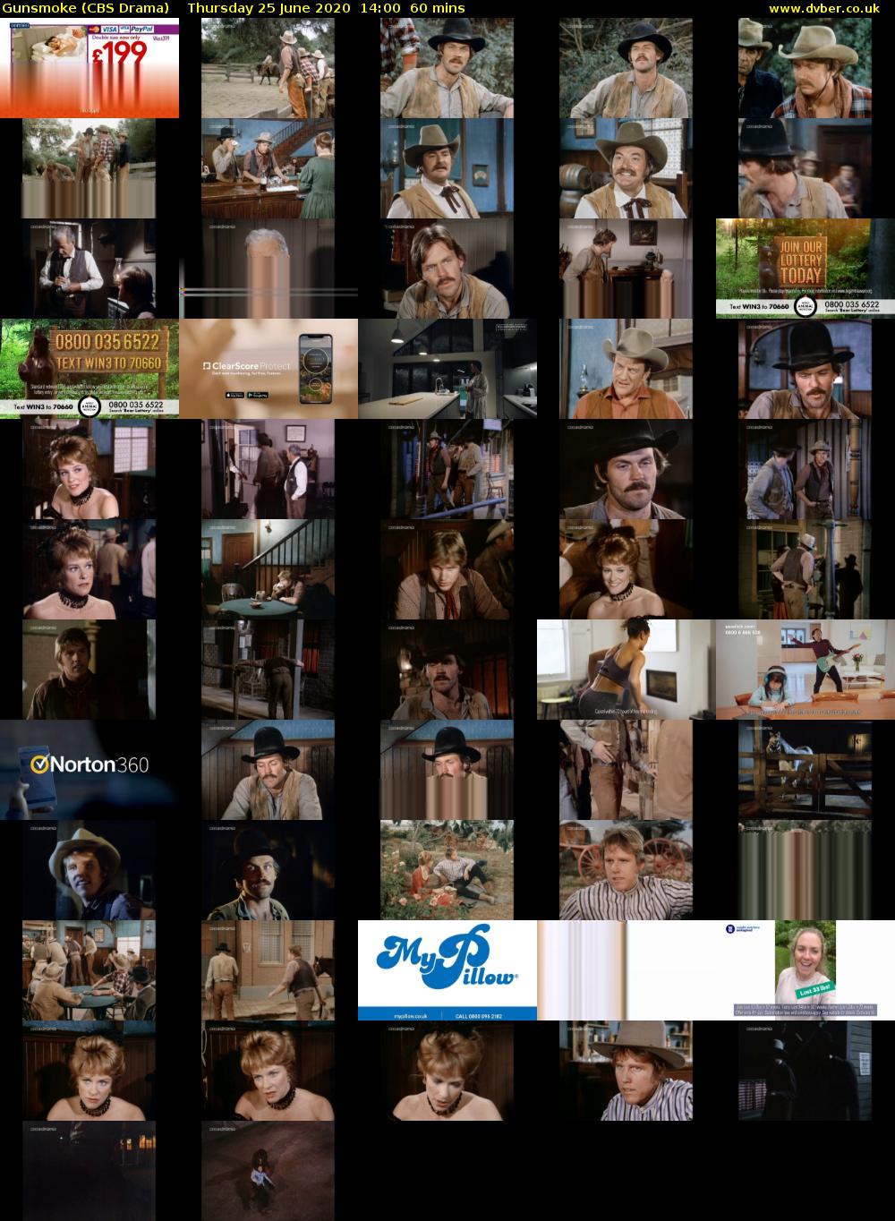 Gunsmoke (CBS Drama) Thursday 25 June 2020 14:00 - 15:00