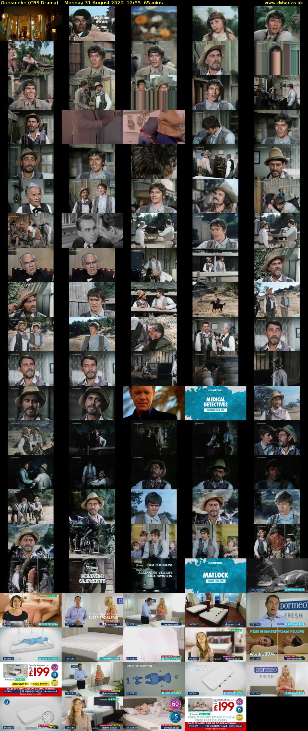 Gunsmoke (CBS Drama) Monday 31 August 2020 12:55 - 14:00