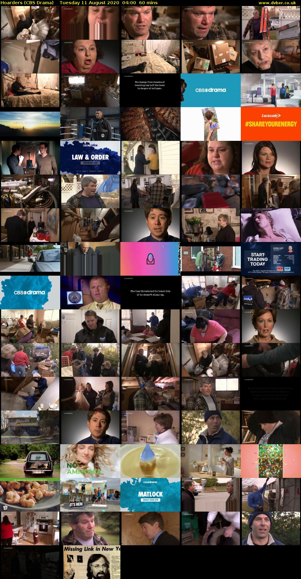 Hoarders (CBS Drama) Tuesday 11 August 2020 04:00 - 05:00