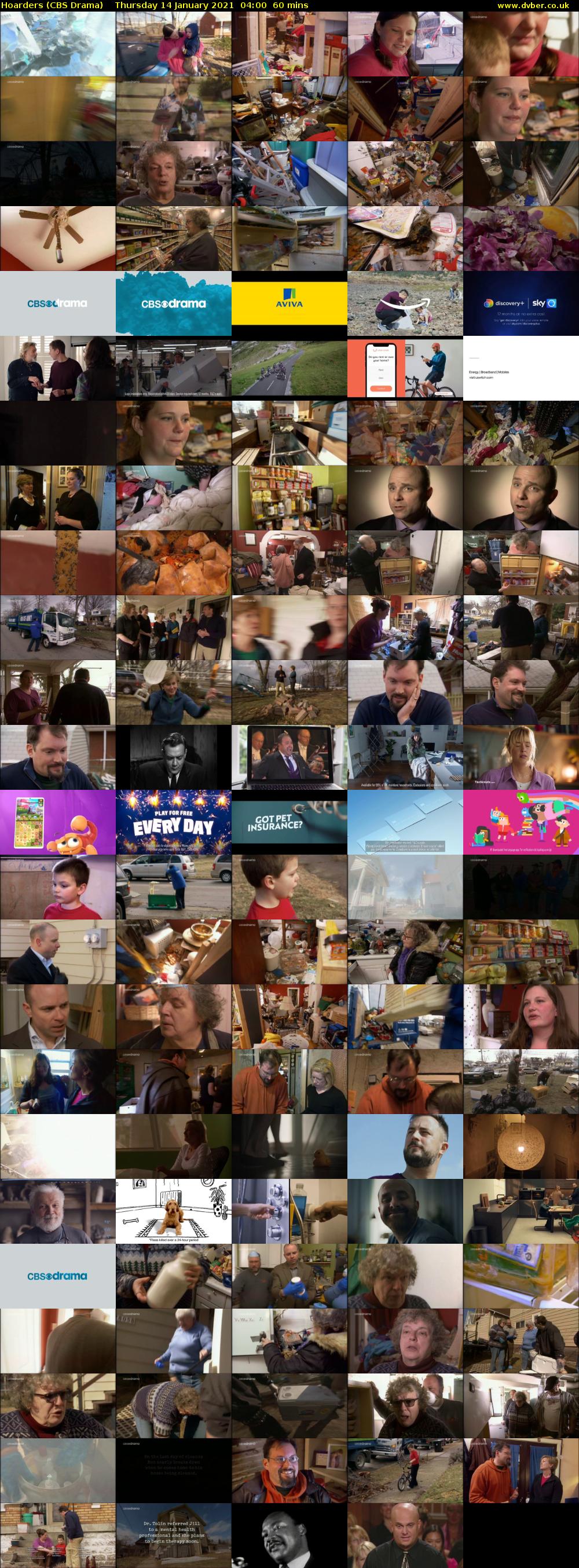 Hoarders (CBS Drama) Thursday 14 January 2021 04:00 - 05:00