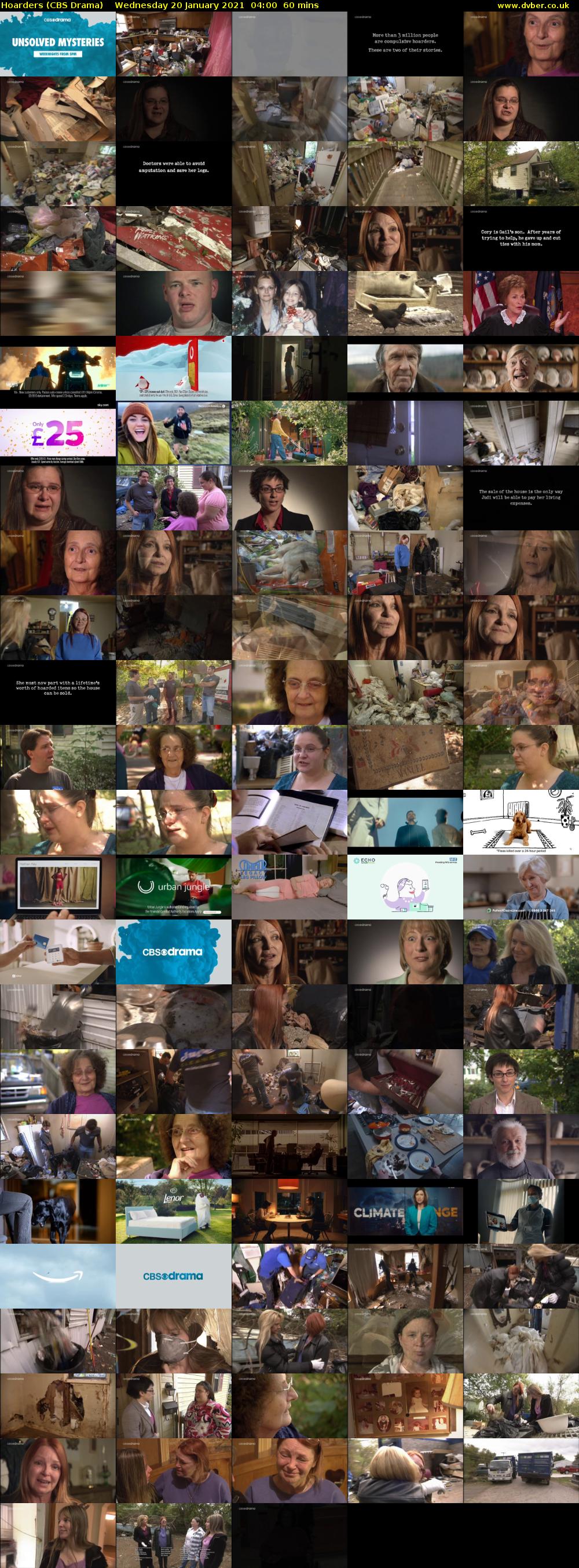 Hoarders (CBS Drama) Wednesday 20 January 2021 04:00 - 05:00