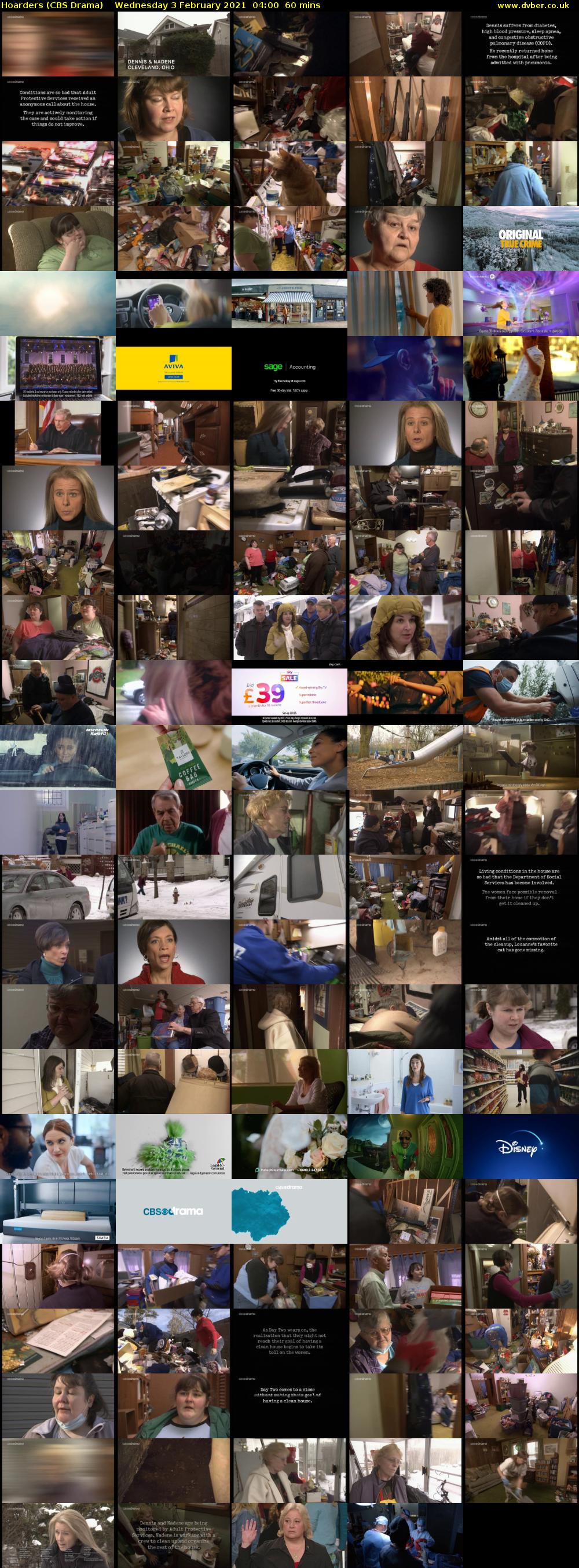 Hoarders (CBS Drama) Wednesday 3 February 2021 04:00 - 05:00