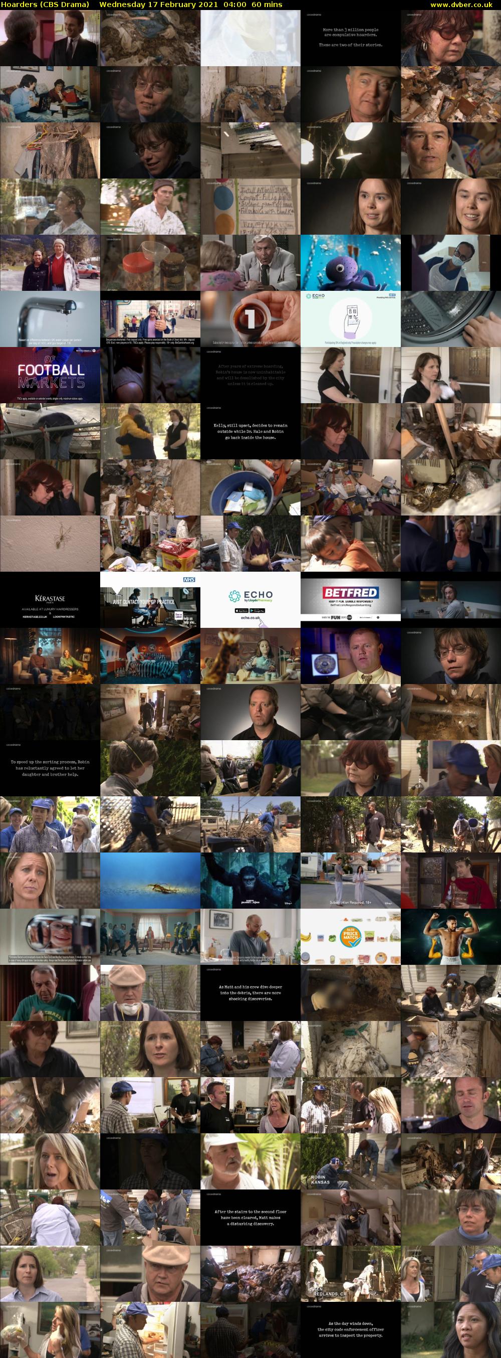 Hoarders (CBS Drama) Wednesday 17 February 2021 04:00 - 05:00