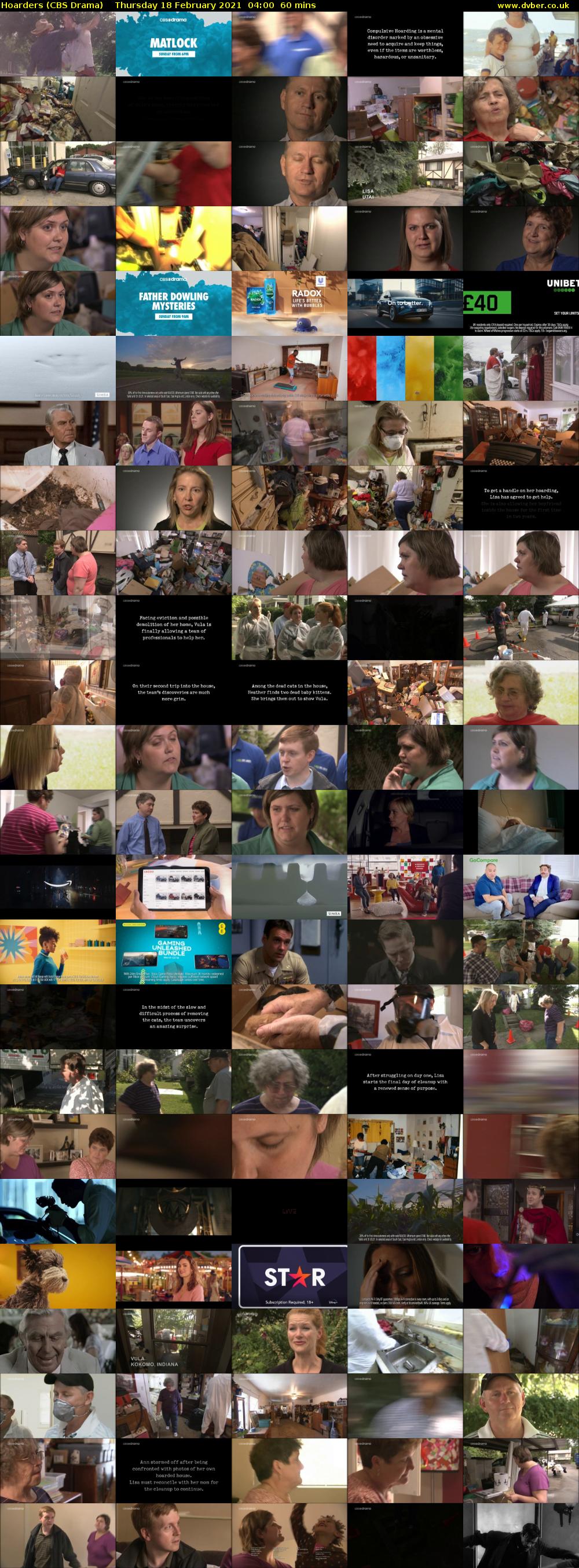 Hoarders (CBS Drama) Thursday 18 February 2021 04:00 - 05:00