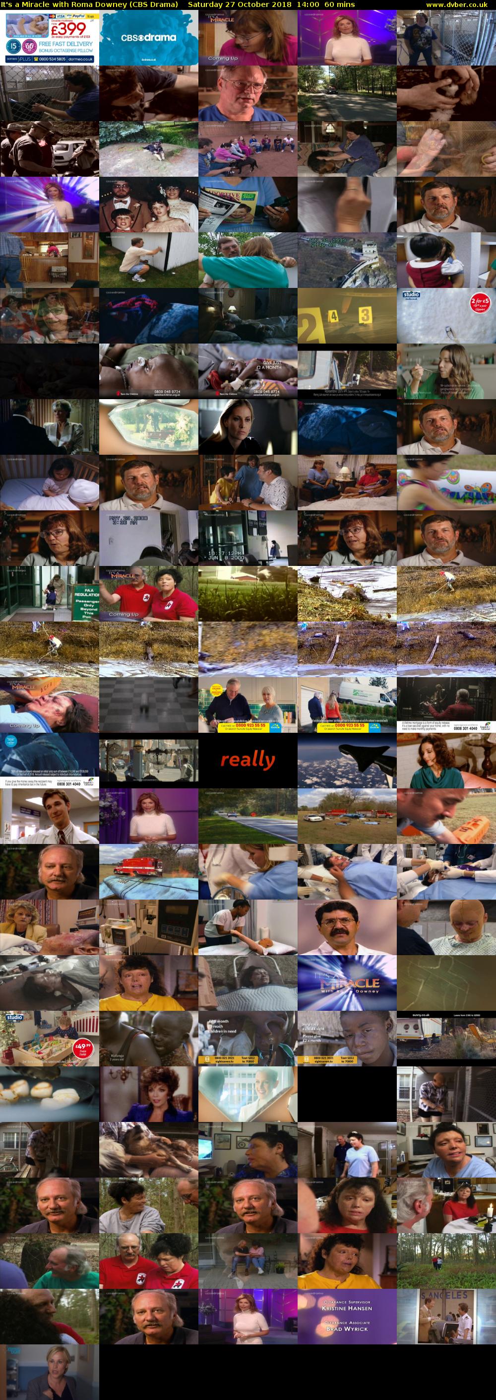 It's a Miracle with Roma Downey (CBS Drama) Saturday 27 October 2018 14:00 - 15:00