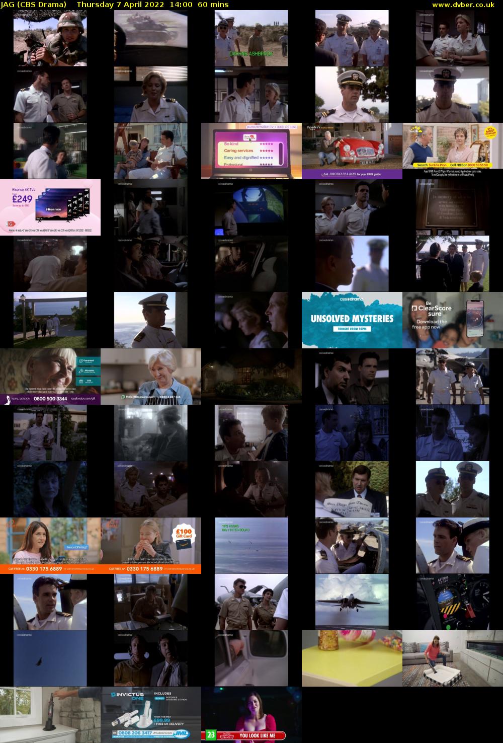 JAG (CBS Drama) Thursday 7 April 2022 14:00 - 15:00