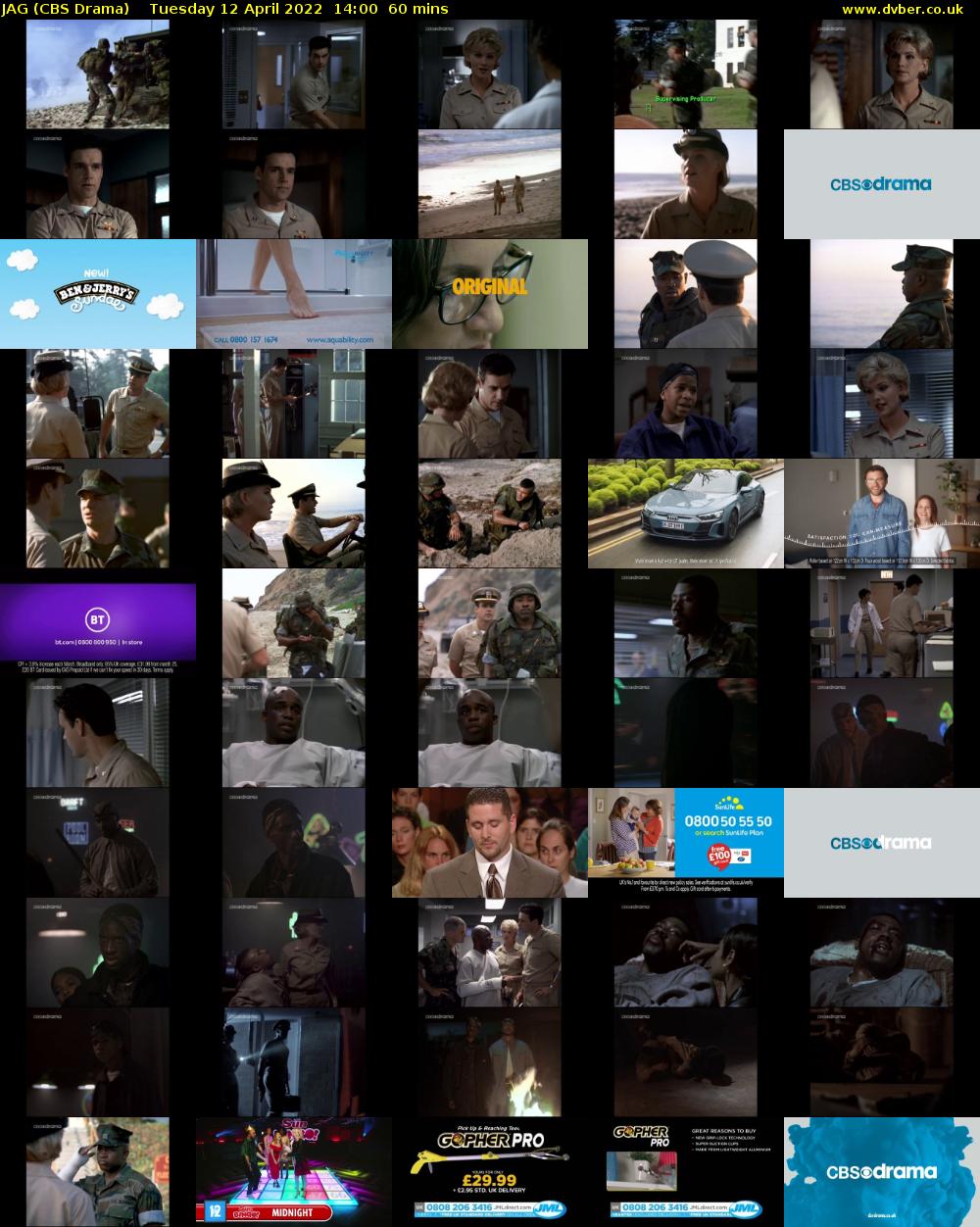 JAG (CBS Drama) Tuesday 12 April 2022 14:00 - 15:00