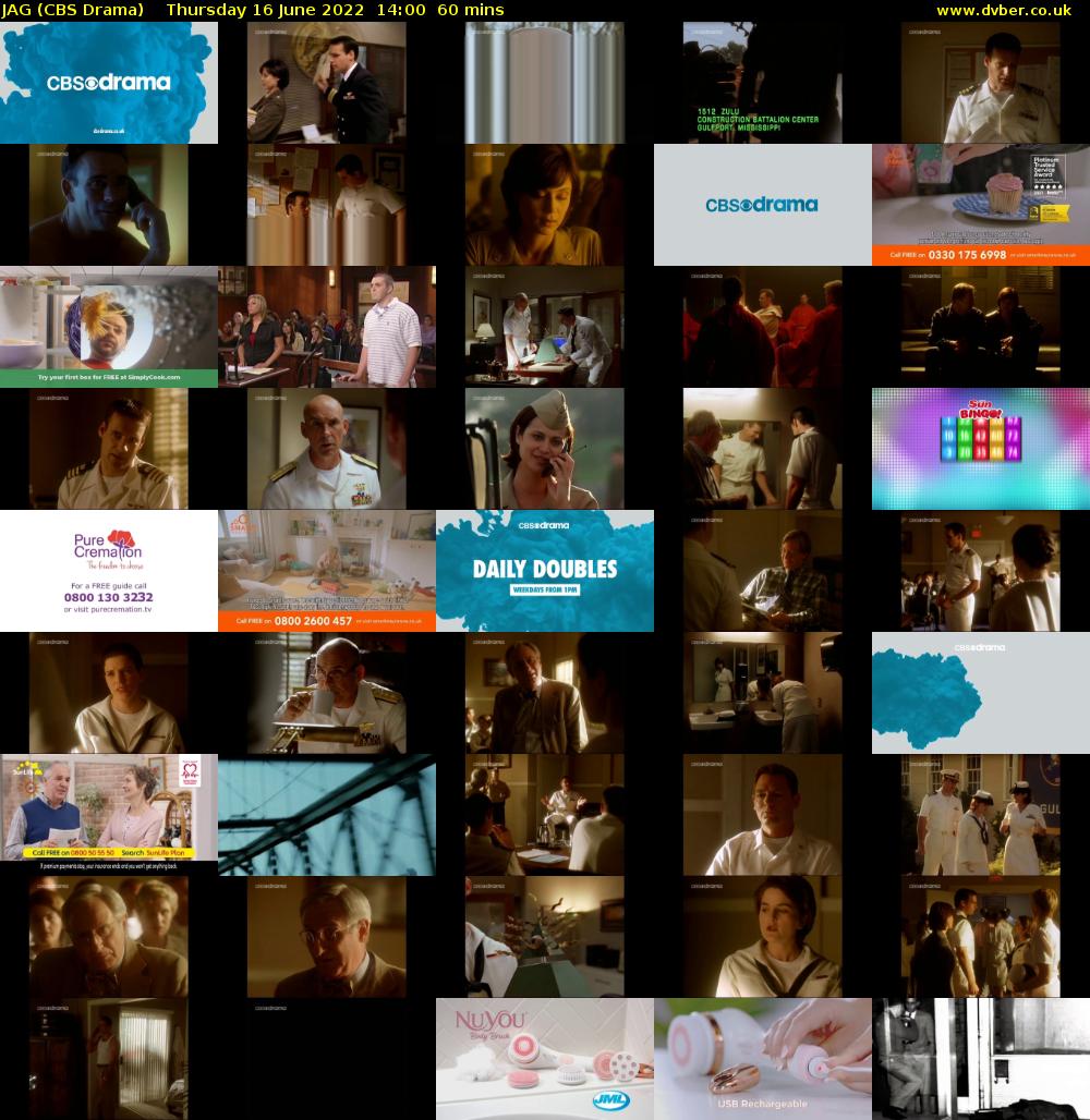 JAG (CBS Drama) Thursday 16 June 2022 14:00 - 15:00