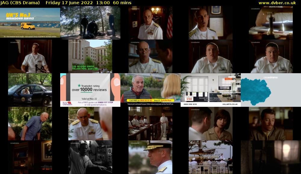 JAG (CBS Drama) Friday 17 June 2022 13:00 - 14:00