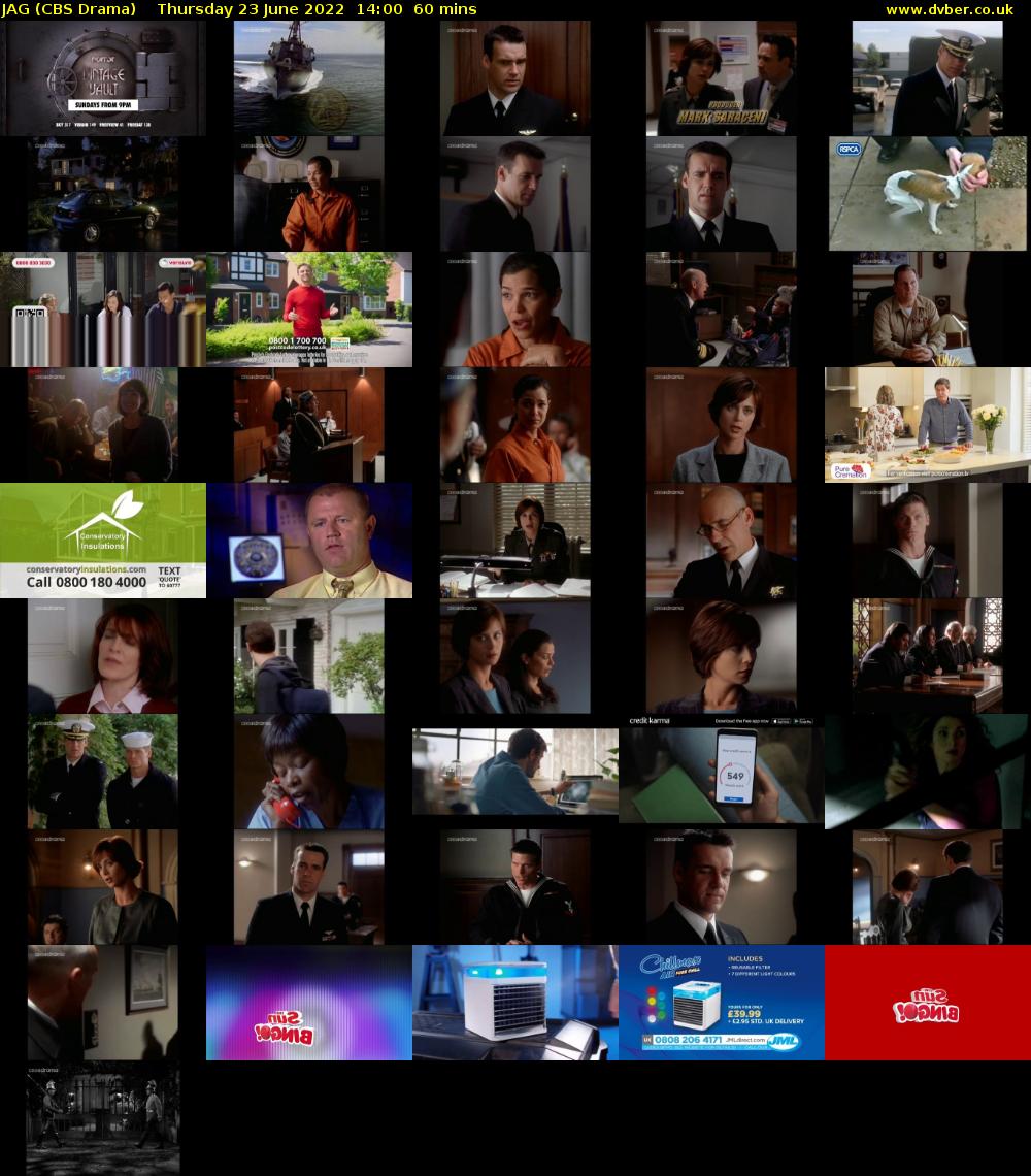 JAG (CBS Drama) Thursday 23 June 2022 14:00 - 15:00