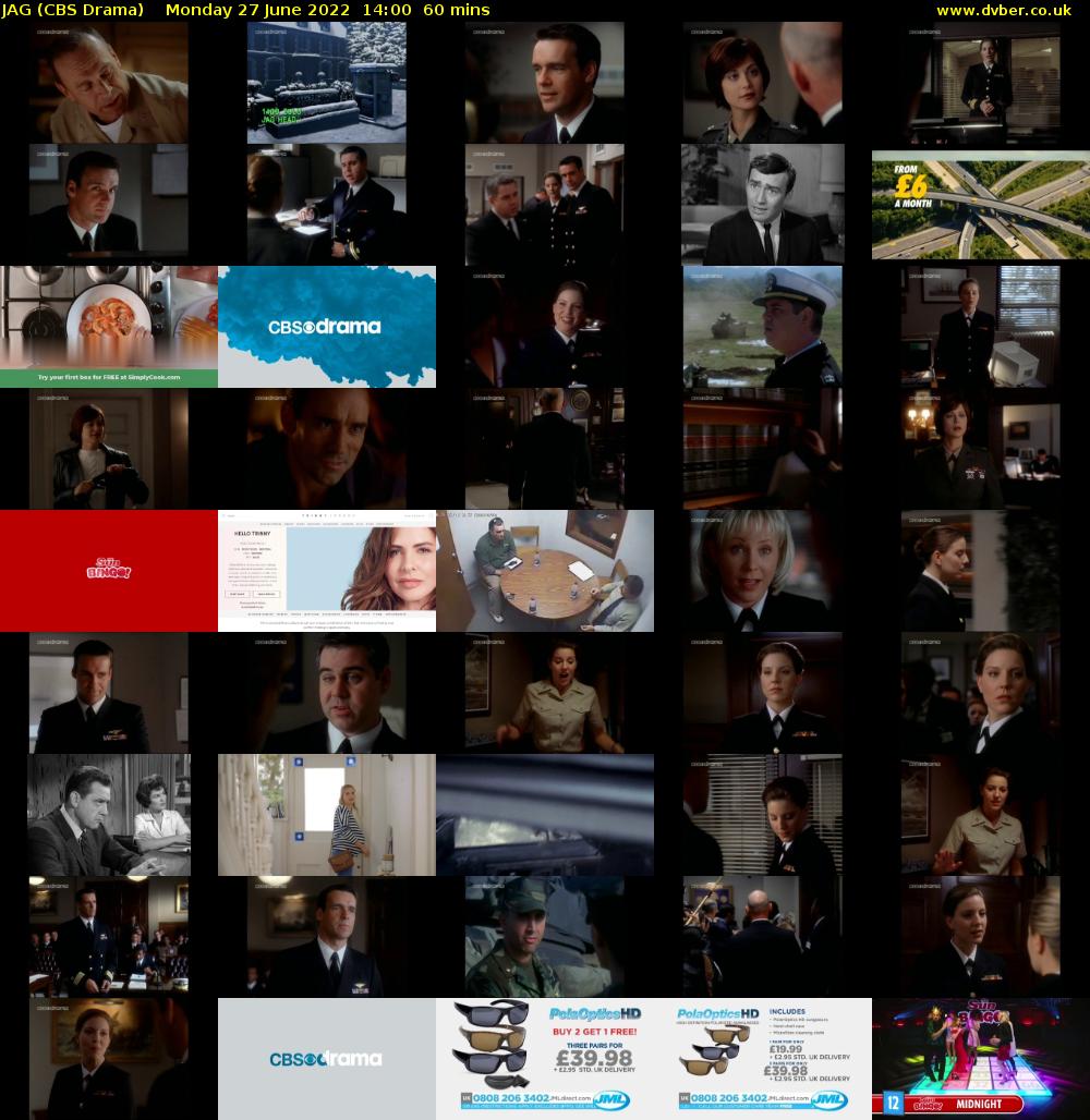 JAG (CBS Drama) Monday 27 June 2022 14:00 - 15:00