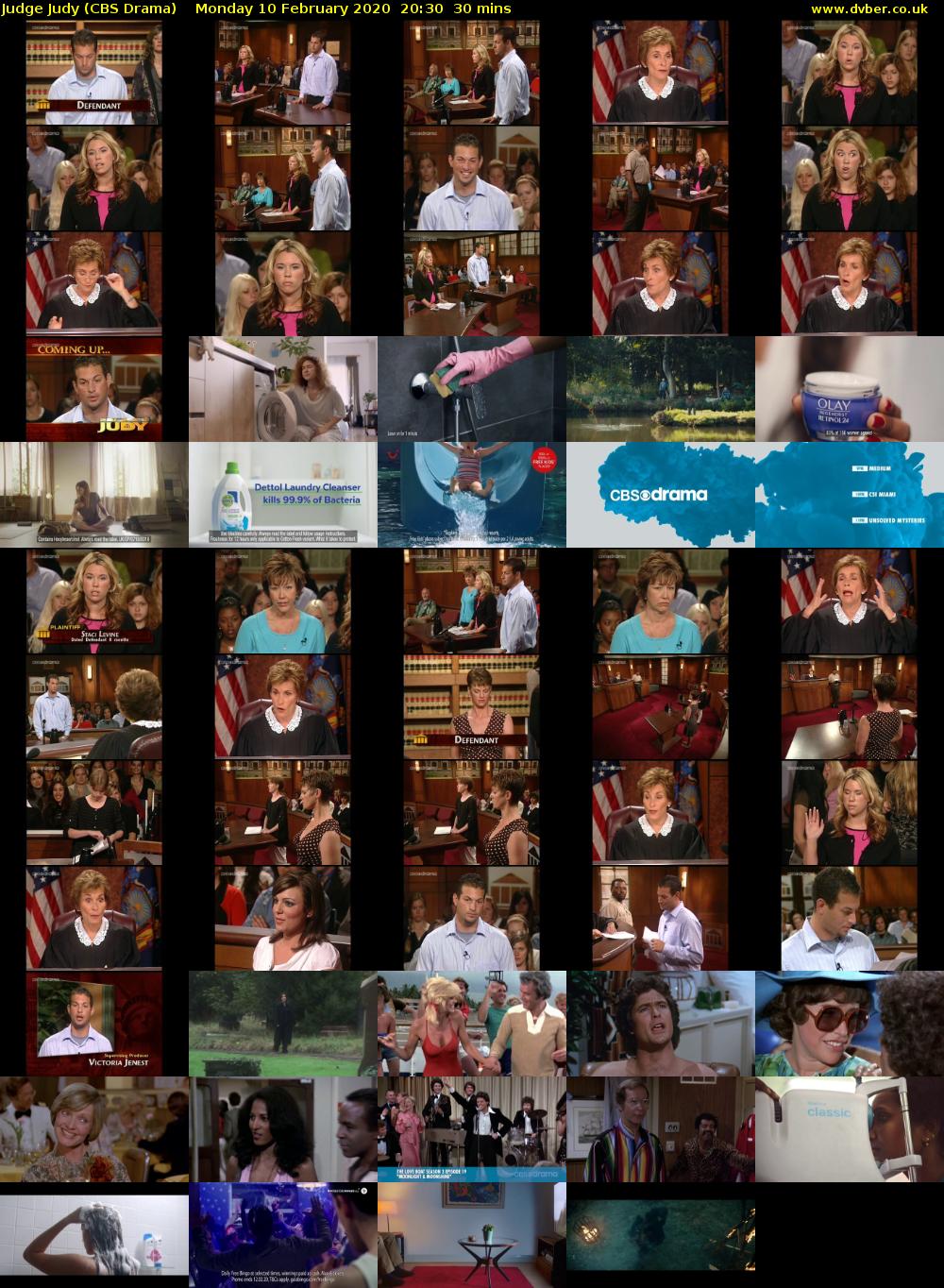 Judge Judy (CBS Drama) Monday 10 February 2020 20:30 - 21:00