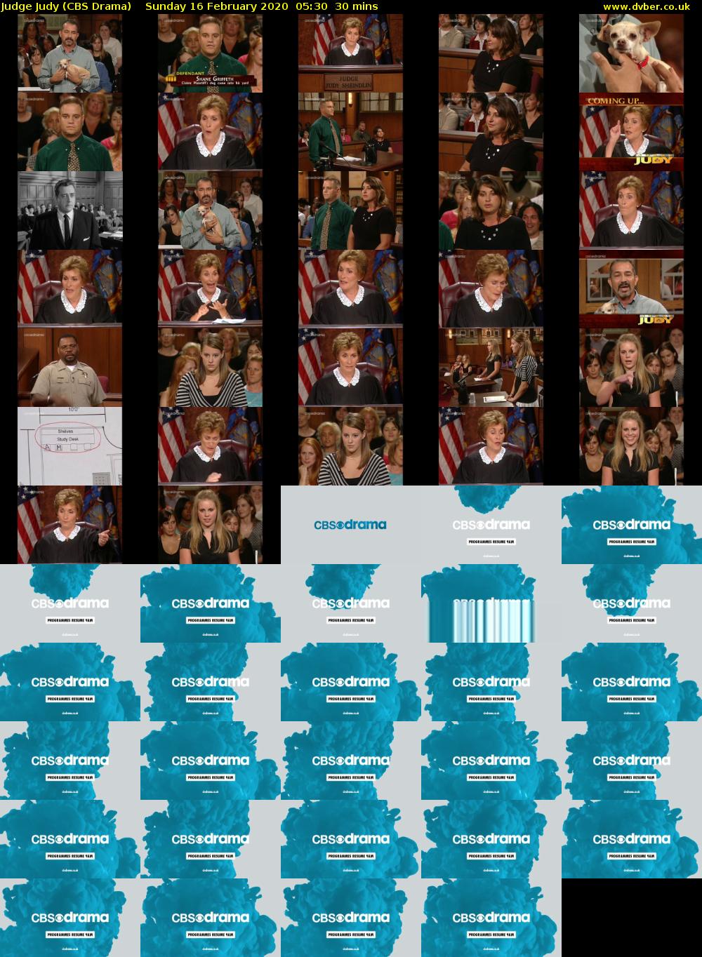 Judge Judy (CBS Drama) Sunday 16 February 2020 05:30 - 06:00