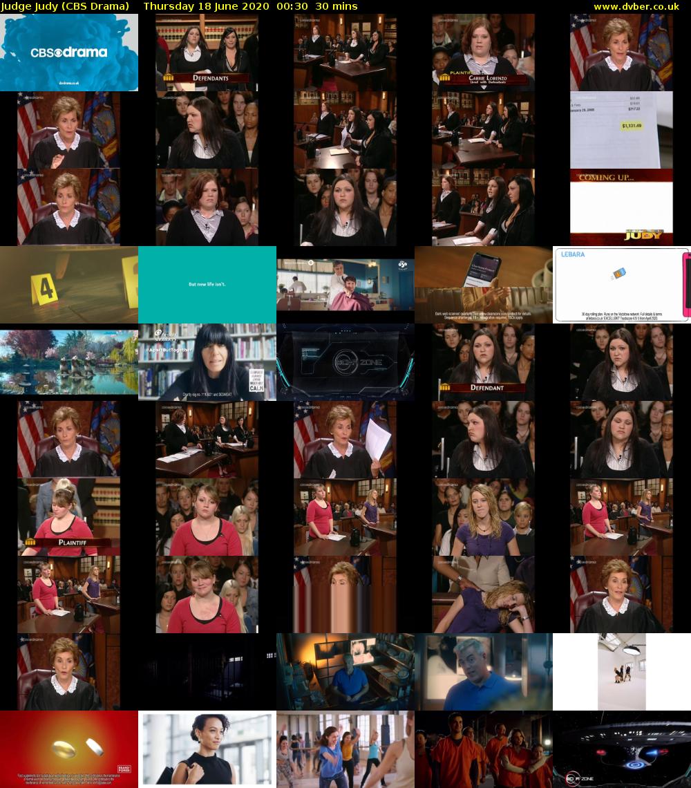 Judge Judy (CBS Drama) Thursday 18 June 2020 00:30 - 01:00