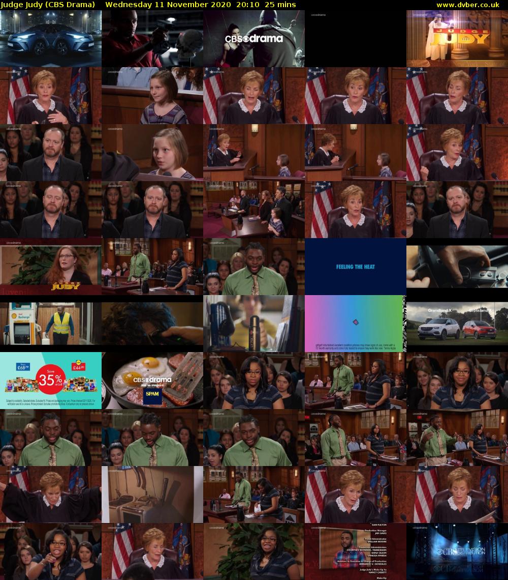Judge Judy (CBS Drama) Wednesday 11 November 2020 20:10 - 20:35